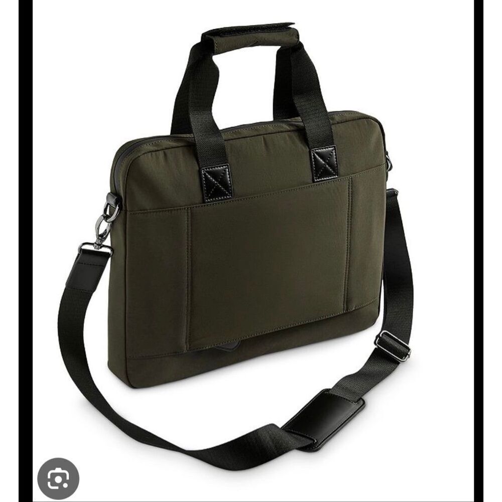 TED BAKER LONDON Dark Green Trevoir Messenger Laptop Document Bag